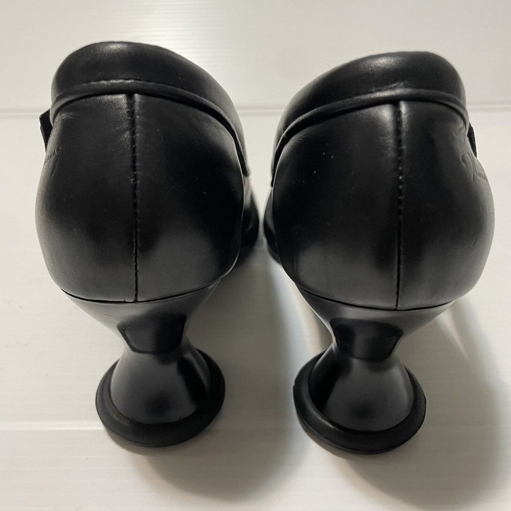 John Fluevog Mini Bebe Open-Toe Pumps Black Chunky Women’s Shoes Sz 10 - Picture 3 of 16